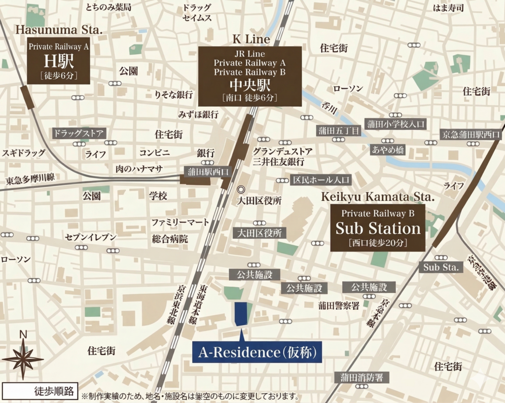 物件地図・路線図デザイン